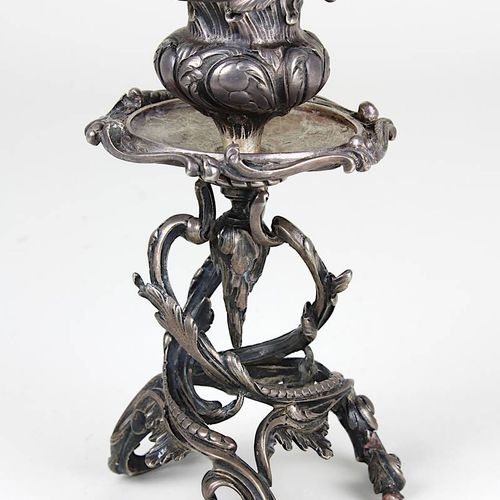 Null Wilhelminian silver candlestick, Germany 2nd half of 19th century, openwork&hellip;