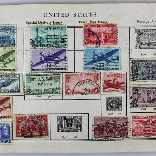 Null Briefmarkenalbum " The World United States and Foreign Postage Stamp Album"&hellip;