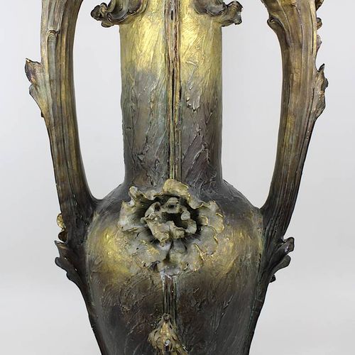 Null Grande vaso da terra in ceramica, Art Nouveau, Germania, 1900 circa, corpo &hellip;