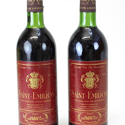 Null Deux bouteilles de Saint-Emilion 1979, Alexis Lichine & Co., Grand Vin de B&hellip;