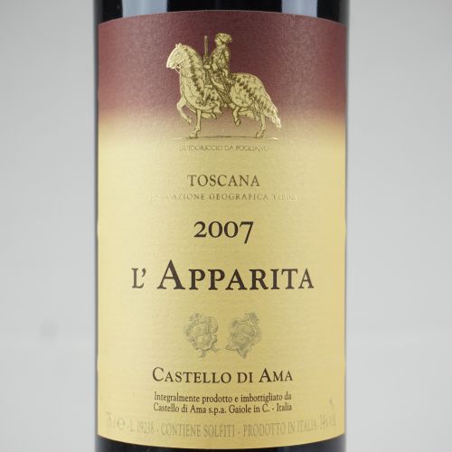 Null L’Apparita Castello di Ama 2007
Toscana, IGT
3 bt
E
 