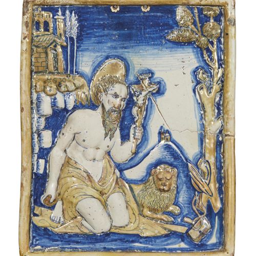Null TARGA, DERUTA, 1520-1530
majolique moulée en relief et décorée en bleu coba&hellip;