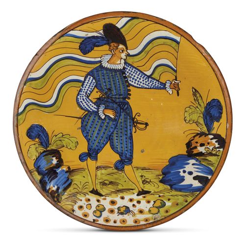 盘子，MONTELUPO，1620 1640 ，多色彩绘金刚砂；直径32.4厘米，底径15厘米，高4.7厘米 一个盘子，MONTELUPO，1620 1640 &hellip;