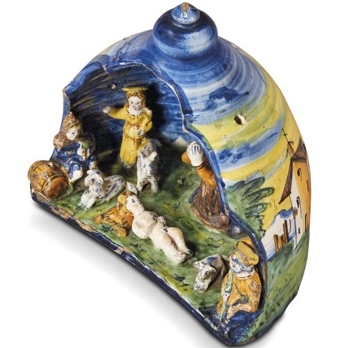 Null 耶稣诞生场景，Faenza，16世纪上半叶
模仿和多色彩绘金刚砂，24x24.5x15厘米

 一个耶稣诞生场景，Faenza，16世纪上半叶

 比&hellip;