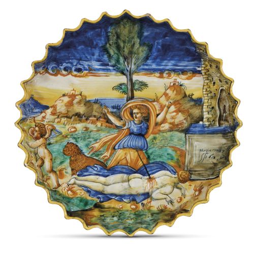 Null CRESPINA, BOTTEGA PICCHI, 1560 CIRCA
in polychrome painted majolica; On the&hellip;