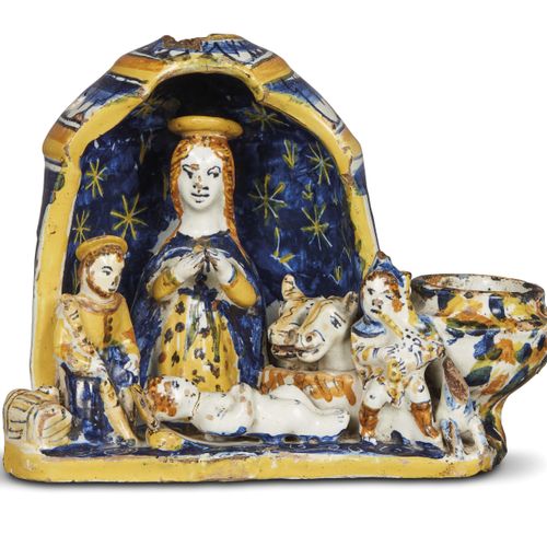 CALAMAIO CON PRESEPE, FAENZA, FIRST METHOD 16 CENTURY in modated and polychrome &hellip;