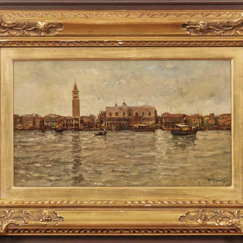 Null Eugenio Gignous
(Milano 1850 - Stresa 1906)
VENEZIA
olio su tela, cm 27x46
&hellip;