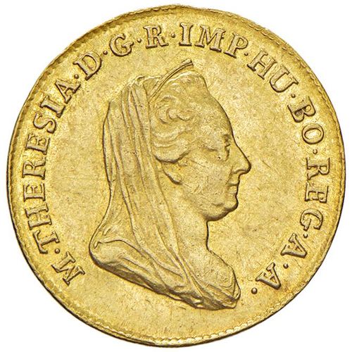 Null MILANO. MARIA TERESA D’ASBURGO (1740-1780) ZECCHINO 1780
Au gr. 3,48 D/ Bus&hellip;