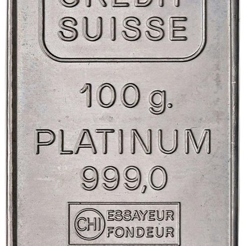 Null LINGÜE DE PLATINO EXPEDIDO POR CREDIT SUISSE
Pt 999 tot. Gr. 100,00