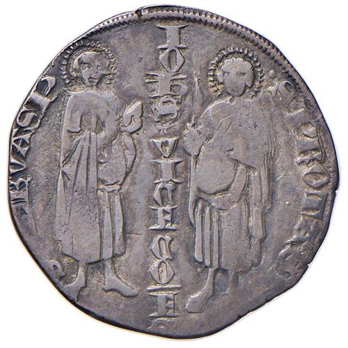 Null MAILAND GIOVANNI VISCONTI (1349-1354) GROSSO DA 2 SOLDI 
Ar gr. 2,46 D/ SS.&hellip;