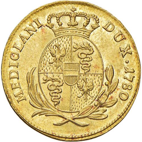 Null MILAN. MARIA TERESA D'ASBURGO (1740-1780) Monnaie 1780
Au gr. 3,48 D/ Buste&hellip;