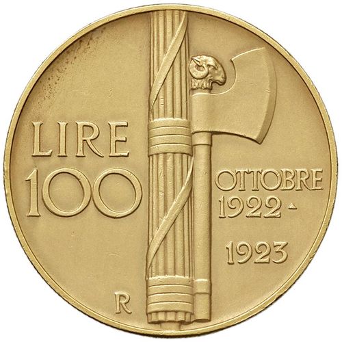 Null 罗马。意大利王国。VITTORIO EMANUELE III (1900-1943) 100 LIRE BAND
Au gr. 32,28 Gig. &hellip;