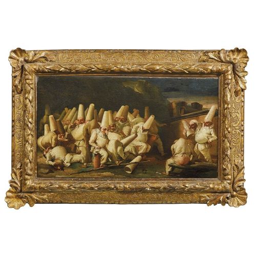 Null Giandomenico Tiepolo
(Venice, 1727-1804)
Group of PUNCHINELLOS
oil on canva&hellip;