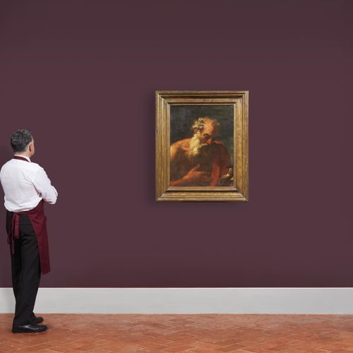 Null 埃米利安学校，17世纪
圣徒的头和红色的衣服
布面油画，cm 70,5x58
 
 Scuola emiliana, sec.XVII
TESTA D&hellip;