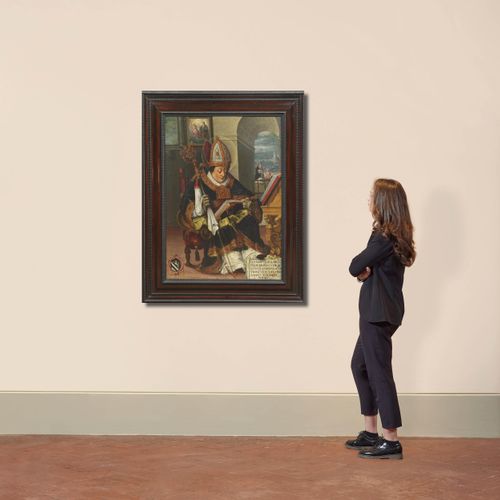 Null 德国学校，16世纪末
教士肖像
板上油画，cm 102,5x72
 
 Scuola tedesca, fine sec.XVI
RITRATTO D&hellip;