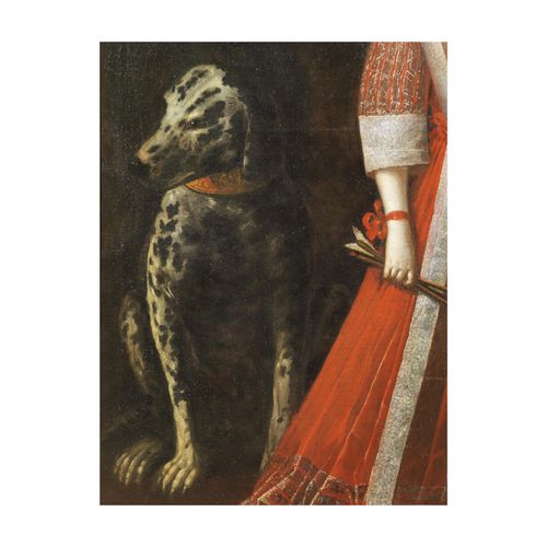 Null Philibert Torret
(1595 ca-1669)
Carlo EMANUELE II of SAVOIA与狗的肖像
布面油画，cm 16&hellip;