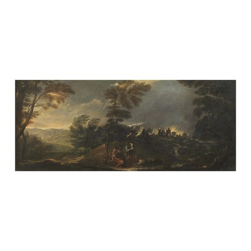 Null Dutch painter in Italy, 18th century
A LANDSCAPE WITH LOT'S DAUGHTERS SCENE&hellip;