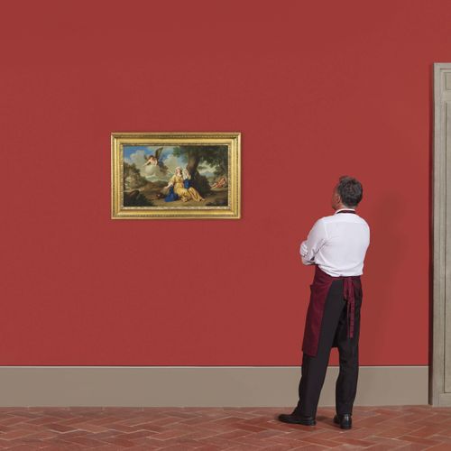 Null École romaine, XVIIIe siècle
AGAR ET L'ANGE
huile sur toile, cm 41,5x71,5
 &hellip;