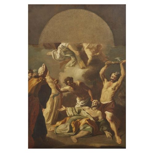 Null 那不勒斯学校，18世纪
The STONING OF SAINT STEPHAN
oil on canvas, cm 102,5x69
 
 Scuo&hellip;