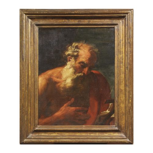 Null 埃米利安学校，17世纪
圣徒的头和红色的衣服
布面油画，cm 70,5x58
 
 Scuola emiliana, sec.XVII
TESTA D&hellip;