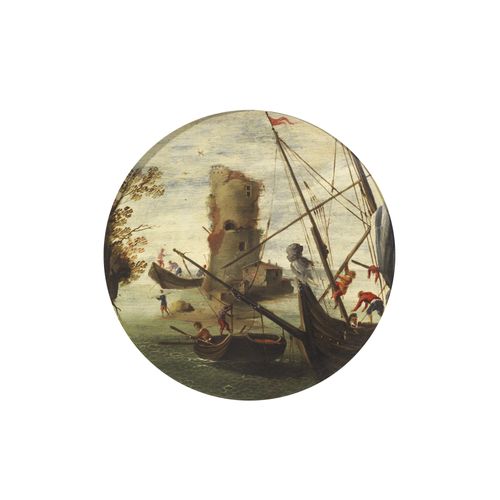 Null Roman school, 17th century
RIVER AND SEA LANDSCAPES WITH FIGURES
four paint&hellip;