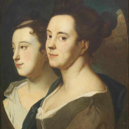 Null 英国学校，18世纪末
双人肖像
布面油画，cm 55x47
 
 Scuola inglese, fine sec.十八世纪
DOPPIO RITRA&hellip;