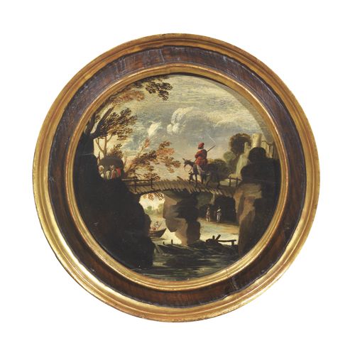 Null Roman school, 17th century
RIVER AND SEA LANDSCAPES WITH FIGURES
four paint&hellip;