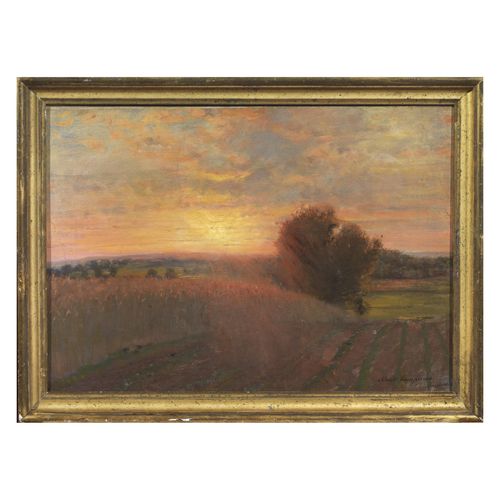 Null Alceste Campriani
(Terni 1848 - Lucca 1933)
DANISH LANDSCAPE
油画，36x51.5 cm
&hellip;