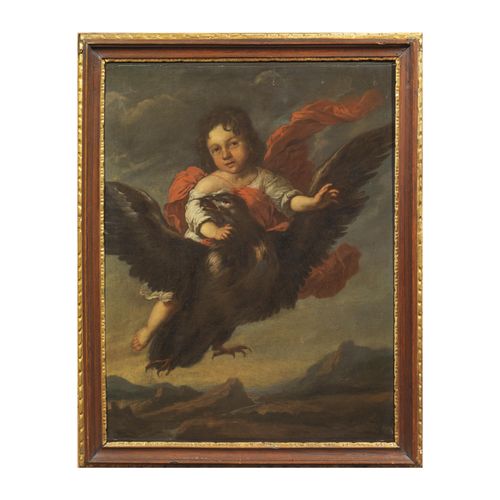 Null 伦巴第学校，17世纪
GANYMEDE的堕落
布面油画，cm 57x48
 
 Scuola lombarda, sec.XVII
IL RATTO &hellip;