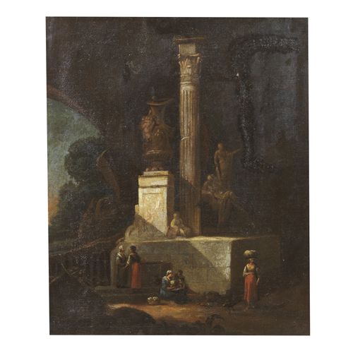Null Venezianische Schule, 18. Jahrhundert
KLASSISCHE RUINE MIT FIGUREN
Öl auf L&hellip;