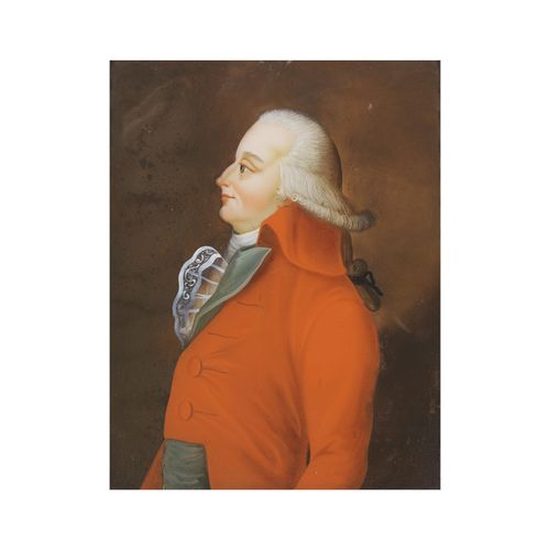 Null 英国学校，18世纪
绅士侧面肖像
绅士侧面肖像
玻璃上的油彩，cm 24,5x19,5一对
(2)
 
 Scuola inglese, sec.XV&hellip;