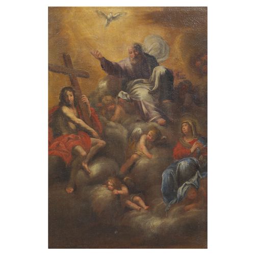 Null Genoese school, 17th century
THE HOLY TRINITY WITH THE VIRGIN AND ANGELS
oi&hellip;