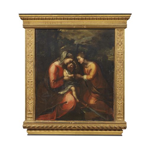 Null 意大利中部学校，17世纪
圣凯瑟琳的神秘婚姻
布面油画，cm 76,5x62,5
 
 Scuola dell'Italia centrale, se&hellip;
