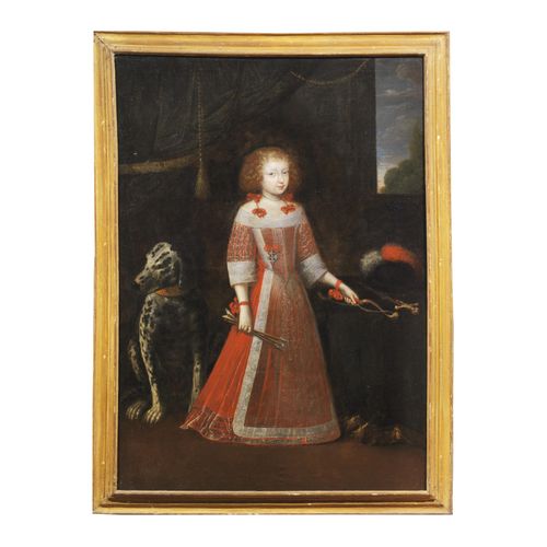 Null Philibert Torret
(1595 ca-1669)
Carlo EMANUELE II of SAVOIA与狗的肖像
布面油画，cm 16&hellip;