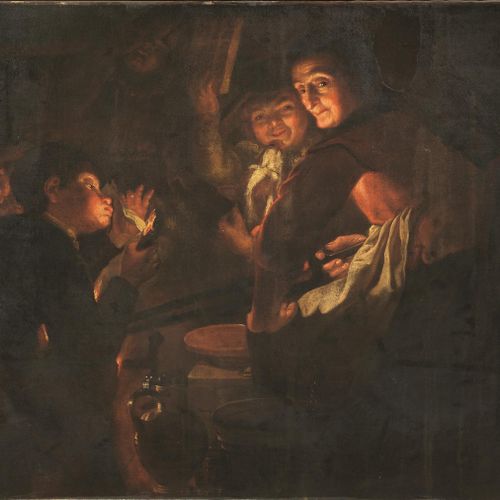 Null École flamande, XVIIe siècle
SCÈNE ALLÉGORIQUE 
huile sur toile, cm 148x112&hellip;