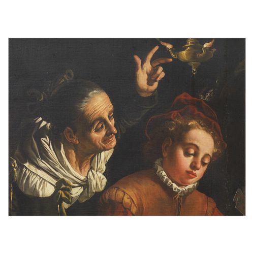 Null 乔瓦尼-多梅尼科-隆巴尔迪（Giovanni Domenico Lombardi），又称 "奥米诺 "
 （卢卡1682-1751）
《纸鹤》
布面油&hellip;