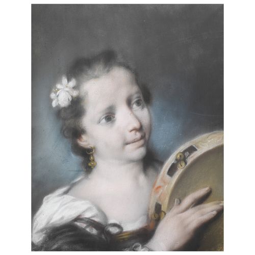 Null Venetian school, 18th century
CHILD WITH A TAMBOURINE
pastel on paper, cm 4&hellip;