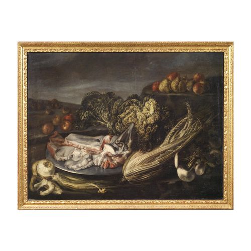 Null North Italian school, 17th century
STILL FILE WITH FRUITS, VEGETABLES AND A&hellip;
