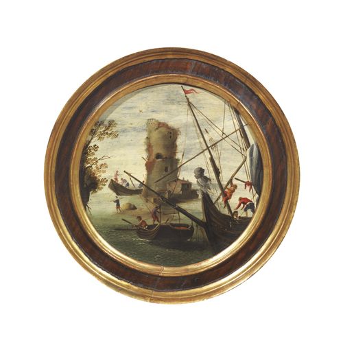 Null Roman school, 17th century
RIVER AND SEA LANDSCAPES WITH FIGURES
four paint&hellip;