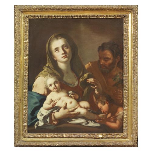 Null 弗朗西斯科-德穆拉学校，17世纪
《圣洁的家庭和圣约翰》
布面油画，cm 76,5x62,5
 
 Scuola di Francesco De Mu&hellip;