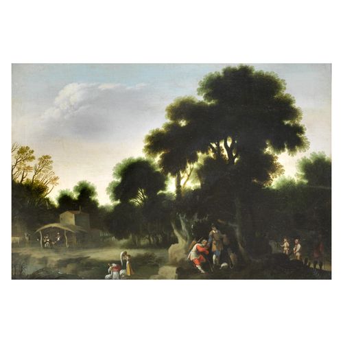 Null École flamande, XVIIe siècle
PAYSAGE AVEC FIGURE
huile sur toile, cm 58x80,&hellip;