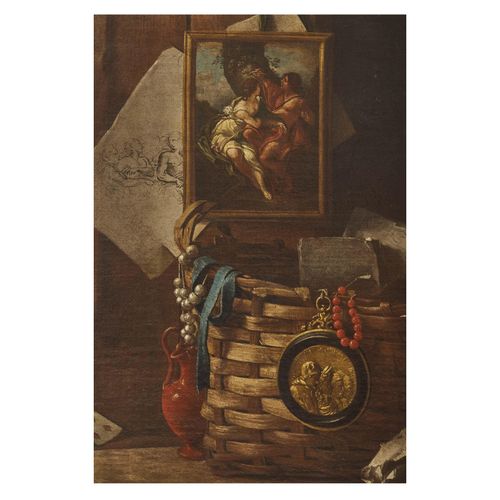 Null Antonio Cioci
( ? circa 1732 - Florence, 1792)
STILL LIFE WITH A BASKET, A &hellip;