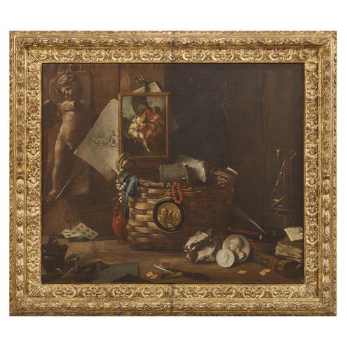 Null 安东尼奥-西奥西
( 约1732年-佛罗伦萨，1792年)
篮子的静物，雕塑，绘画和印刷品
布面油画，73x88厘米
在右边的纸上签名的Ca
 
篮子&hellip;
