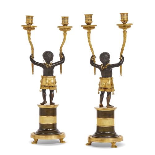 Null A PAIR OF FRENCH CANDELABRA, DEVERBERIE & CIE., PARIS, 1800-1810
 
COPPIA D&hellip;