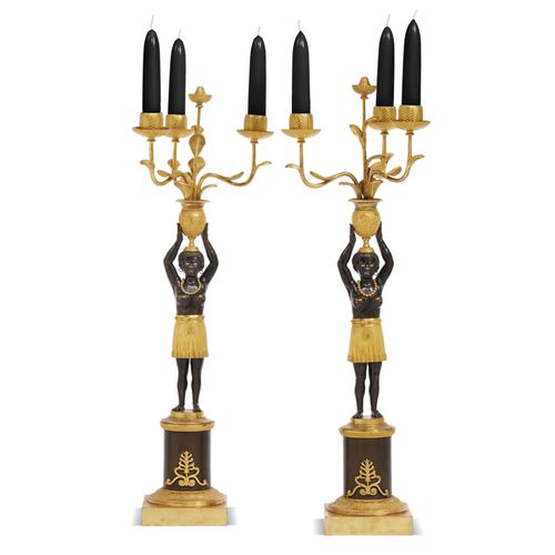 Null A PAIR OF FRENCH CANDELABRA, PARIS, 1800-1810
 
COPPIA DI CANDELABRI, FRANC&hellip;