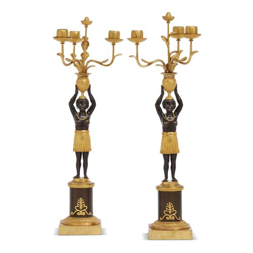 Null A PAIR OF FRENCH CANDELABRA, PARIS, 1800-1810
 
COPPIA DI CANDELABRI, FRANC&hellip;