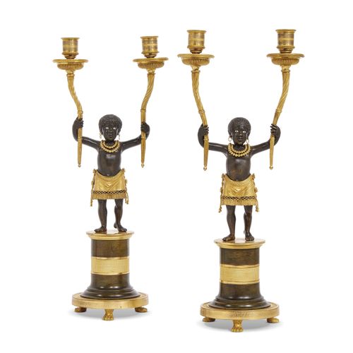 Null A PAIR OF FRENCH CANDELABRA, DEVERBERIE & CIE., PARIS, 1800-1810
 
COPPIA D&hellip;