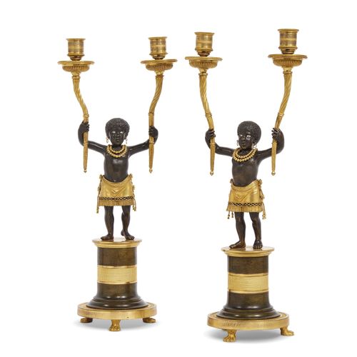 Null A PAIR OF FRENCH CANDELABRA, DEVERBERIE & CIE., PARIS, 1800-1810
 
COPPIA D&hellip;