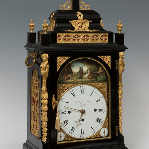 Null Importante orologio da mensola SPENCER & PERKINS. Londra, 1750 circa.
Legno&hellip;