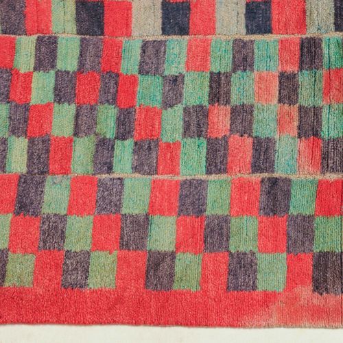Khaden Tibet, circa 1930. 3-panel carpet. The entire red field is covered with a&hellip;